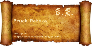 Bruck Rebeka névjegykártya